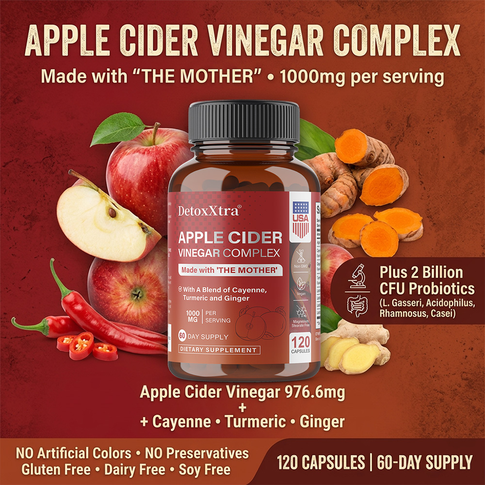 Apple Cider Vinegar Pill - Kapsułki z octem jabłkowym z probiotykami,